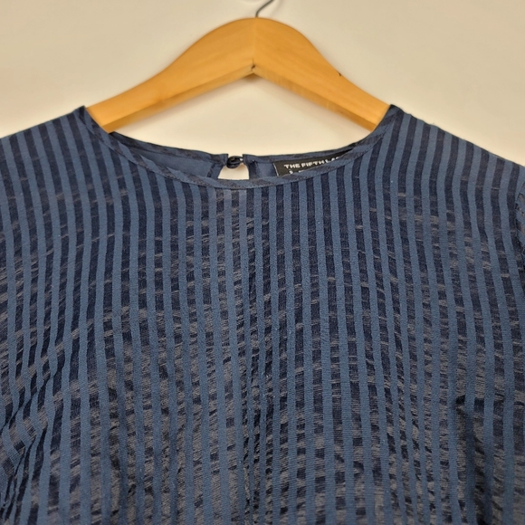 The Fifth Label blue round neck long sleeve blouse size small - Picture 2 of 6